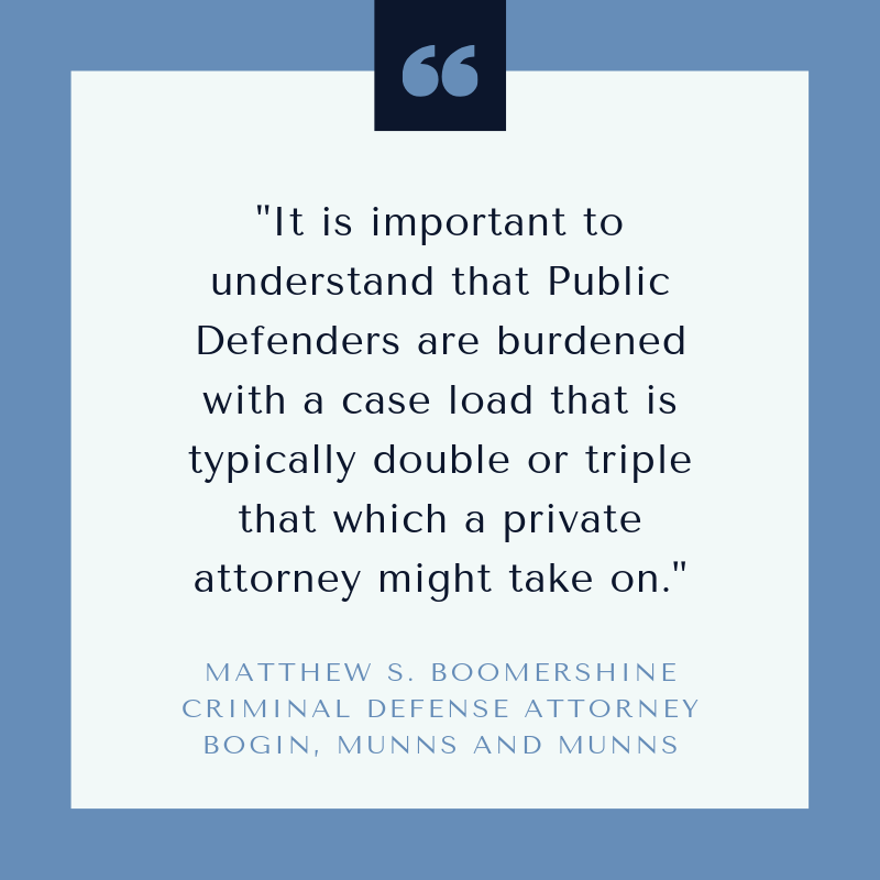 Public defenders are burdened with case work