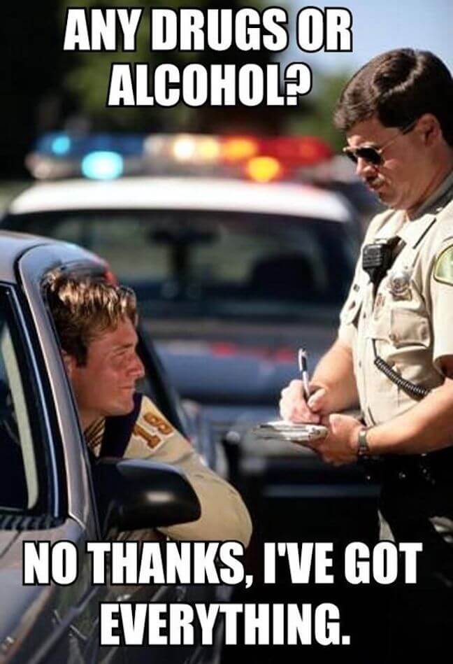 <!-- wp:paragraph -->
Category: Police Meme
This meme is relatively decent. It features nice manners on both the part of the police officer, and the offender. Though, misunderstandings make me cringe.