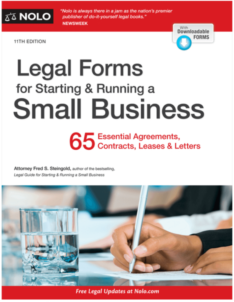 Legal Forms for Starting and Running a Small Business