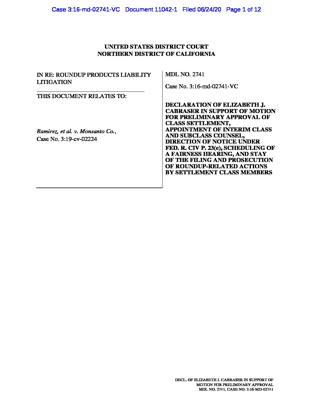 Declarationexplaininghowclasssettlementwasputtogether Healing